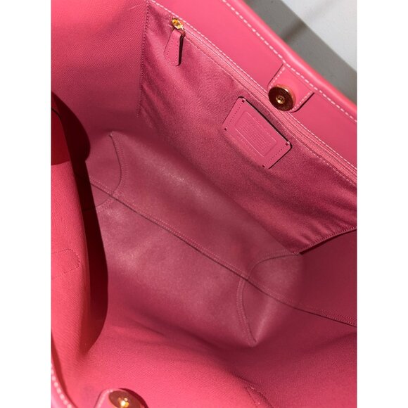 COACH CITY TOTE Monogram Print Coated Canvas Leather Straps CF342 - Picture 7 of 9